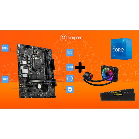 Intel 11th Gen Custom Motherboard Bundle | i5 11400F 2.6Ghz Hex-Core| 16GB 3000MHZ DDR4 | B560 Motherboard main product photo