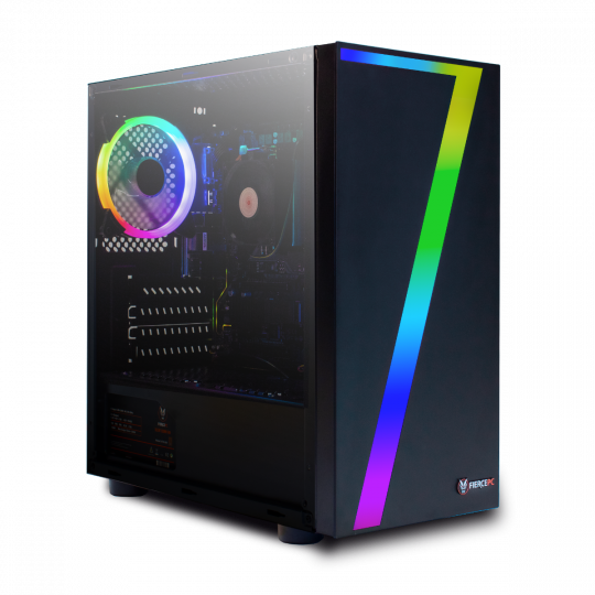 FIERCE Seven Gaming PC | 12th Gen Intel i3 12100 Quad-core | NVIDIA GTX 1650 4GB | 8GB RAM 3000MHz | 500GB M.2 SSD main product photo