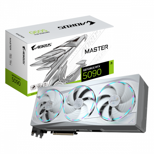 Gigabyte AORUS GeForce RTX 5090 MASTER ICE 32GB Graphics Card main product photo