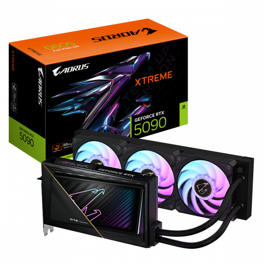 Gigabyte AORUS GeForce RTX 5090 XTREME WATERFORCE 32GB Graphics Card main product photo