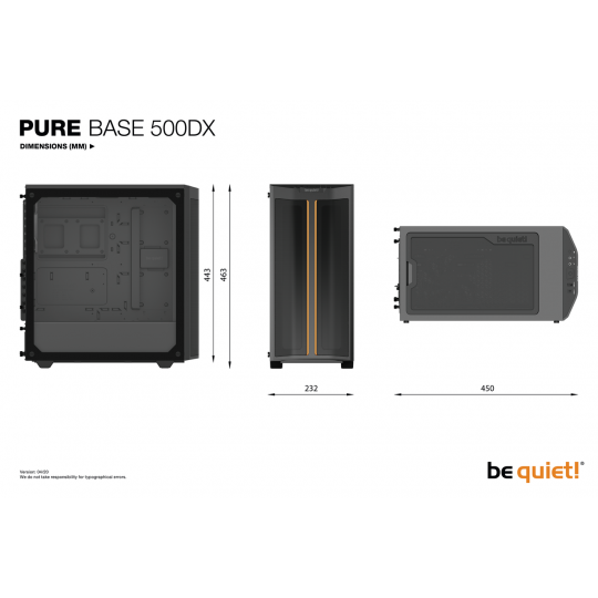 Be quiet! Black Pure Base 500DX Windowed ARGB PC Gaming Case