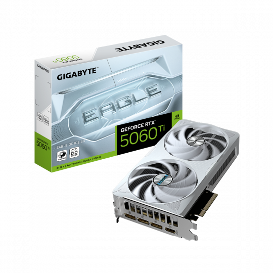 Gigabyte GeForce RTX 5060 Ti EAGLE OC ICE 8GB Graphics Card main product photo