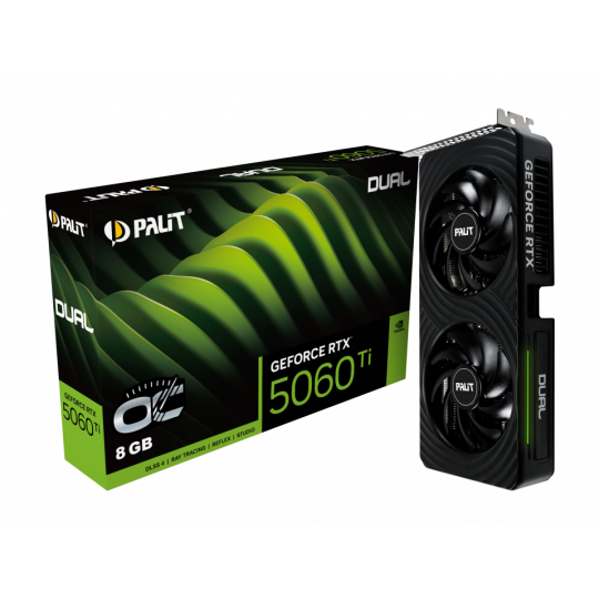 Palit GeForce RTX 5060 TI Dual OC 8GB Graphics Card main product photo