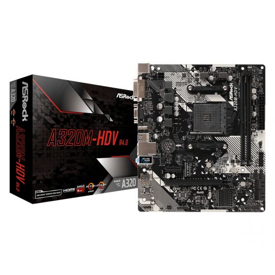 Asrock A320M-HDV R4.0 main product photo