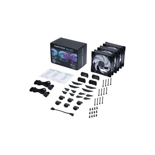 Phanteks D30 120mm DRGB PWM Triple Fan Pack - Black | Fierce PC
