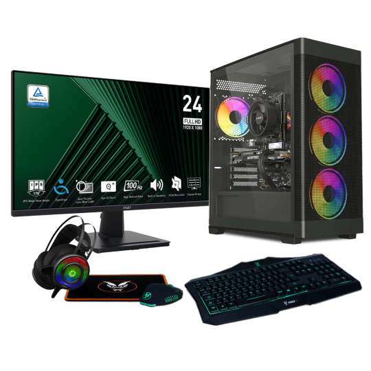 Fierce Zephyr Gaming PC Bundle | AMD RYZEN 5 5600 | NVIDIA RTX