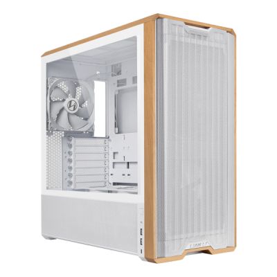 Lian Li Lancool 217 Wooden Frame PC Case - White