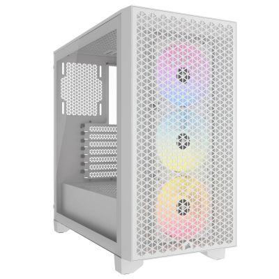 Corsair 3000D RGB Airflow TG Mid-Tower Case - White