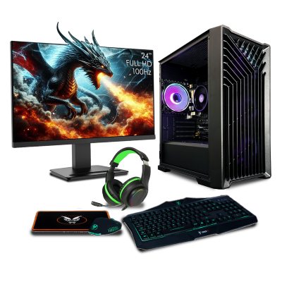 NEXT DAY FIERCE VANGUARD GAMING PC BUNDLE | RYZEN 5 5600G | 16GB 3200MHZ DDR4 | 1TB M.2 SSD