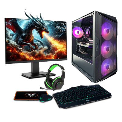 Fierce x61 Elite PC Bundle | AMD Ryzen 5 5500 | NVIDIA RTX 3050 6GB | 16GB RAM 3200MHZ | 1TB M.2 SSD