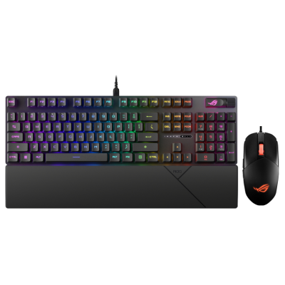 ASUS ROG STRIX SCOPE II RX Red Mechanical RGB Gaming Keyboard & ASUS ROG Strix Impact III RGB Ultralight Gaming Mouse