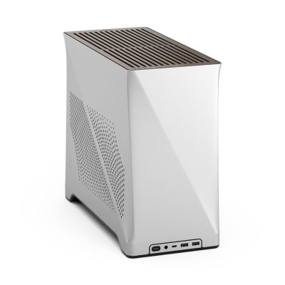 Fractal Design Era 2 Mini-ITX PC Case - Silver w/ Walnut Top