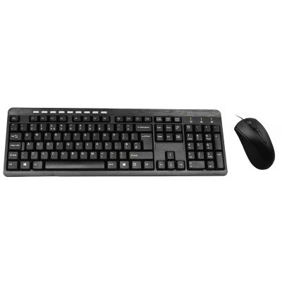 UK USB Black Keyboard & Mouse Combo 