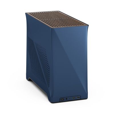 Fractal Design Era 2 Mini-ITX PC Case - Midnight Blue w/ Walnut Top
