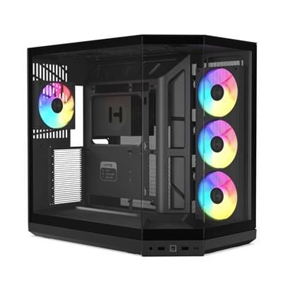 HYTE Y50 RGB Mid-Tower PC Case - Pitch Black