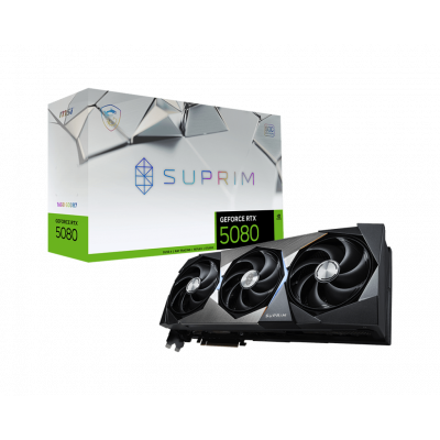 MSI GeForce RTX 5080 SUPRIM 16GB SOC 16GB Graphics Card