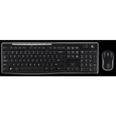 Logitech MK270 Wireless Keyboard and Mouse - Black