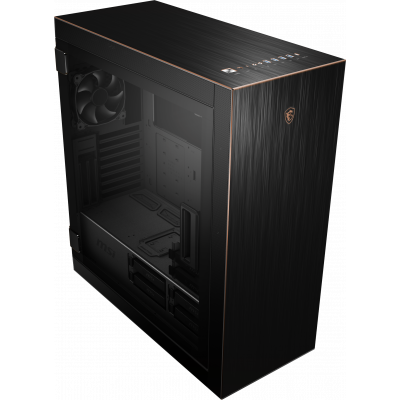 MSI MPG SEKIRA 500G Black Full Tower Gaming PC Case with Gold Trim 