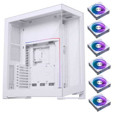 Phanteks NV7 PC Case - White w/ 6x Fans