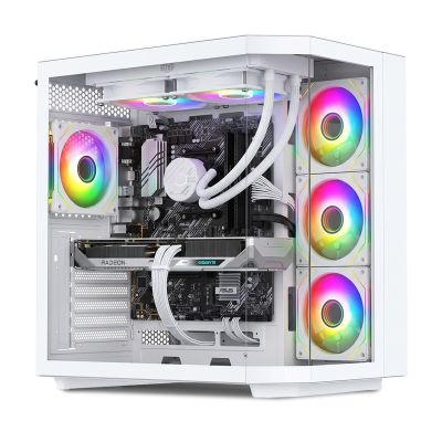 Pure White | AMD Ryzen 7 5700X | AMD Radeon RX 9060 XT 16GB | Custom Gaming PC