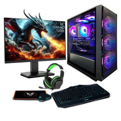 Fierce Versa Gaming PC Bundle | Intel Core i5 12400F | NVIDIA RTX 5060 Ti 16GB | 32GB RAM 3600MHz | 2TB M.2 SSD
