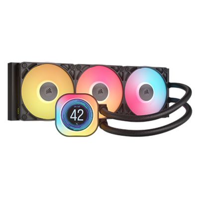 CORSAIR iCUE LINK TITAN 360 RX LCD 360mm AIO Liquid CPU Cooler - Black