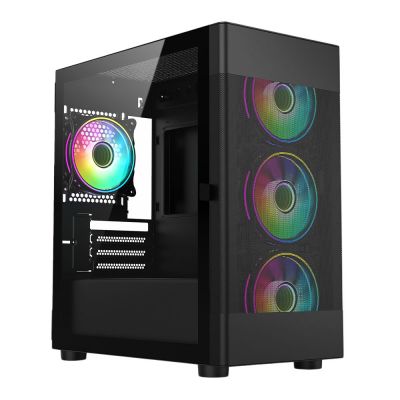 VIDA Zephyr ARGB mATX PC Case - Black