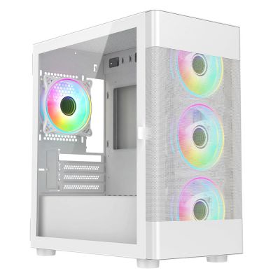 VIDA Zephyr ARGB mATX PC Case - White