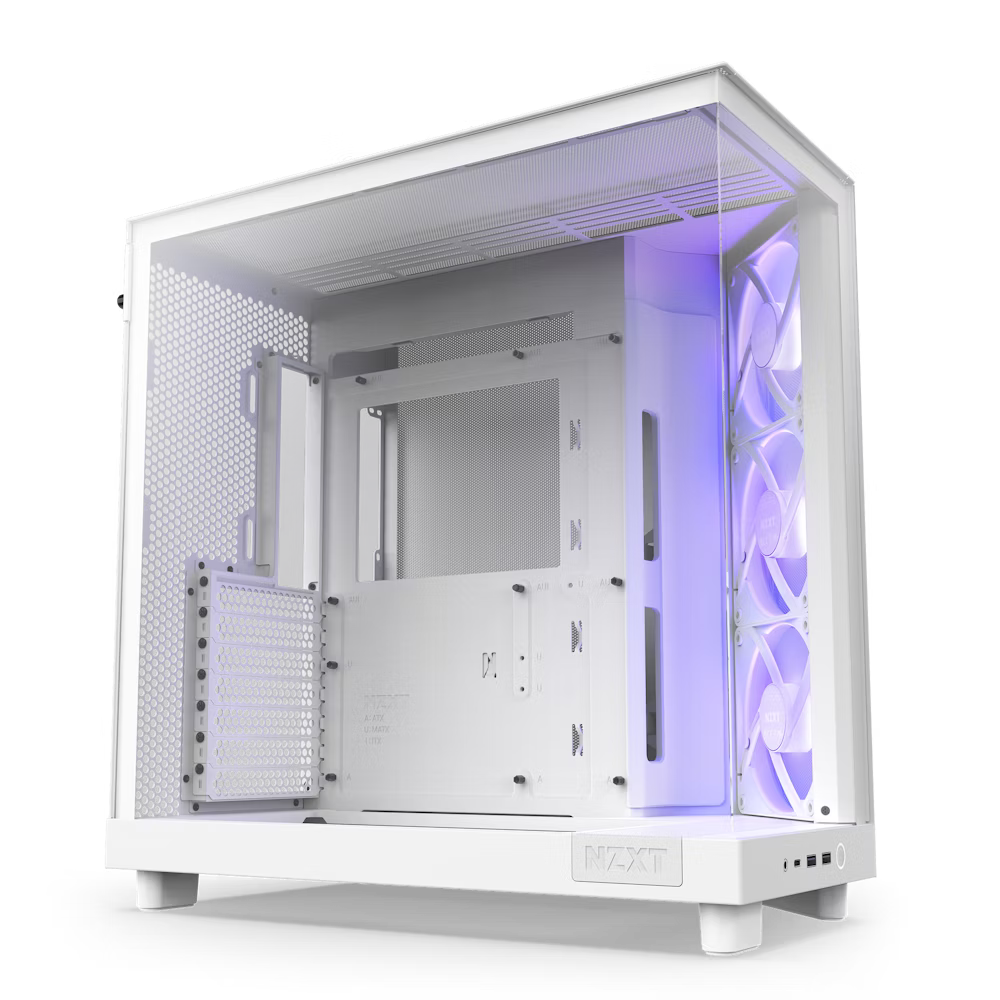 NZXT H6 Flow RGB Mid-Tower Case - White