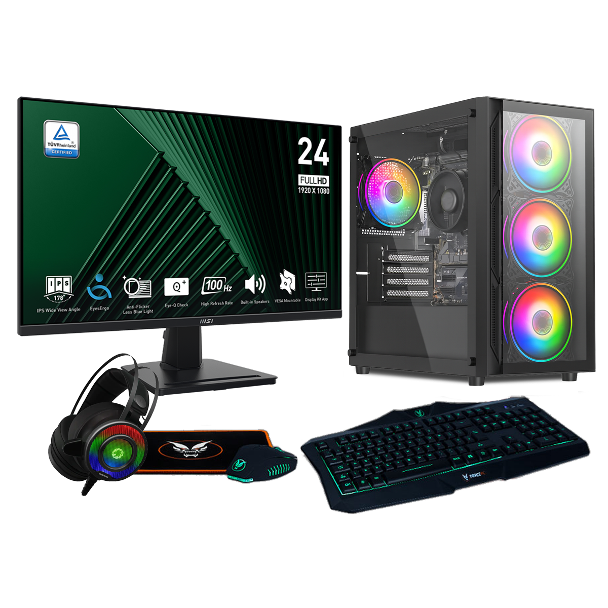 Fierce Pioneer Gaming PC Bundle | AMD Ryzen 5 5600GT | 16GB RAM