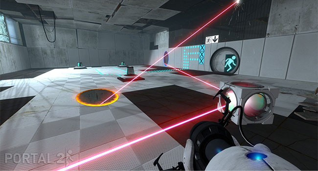 Portal 2 puzzle gameplay